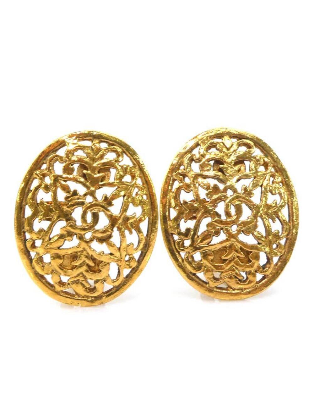 Chanel Cc Logo Clip-On Earrings Gold- #347256C54B